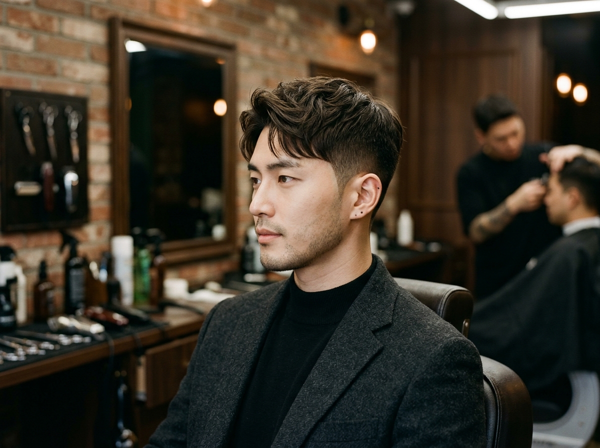 맨즈 드롭컷 & 다운펌 실습 결과